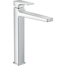hansgrohe Metropol Einhebel-Waschtischmischer 260 mit Hebelgriff für Aufsatzwaschtische mit Push-Open Ablaufgarnitur, Chrom