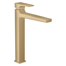 hansgrohe Metropol Einhebel-Waschtischmischer 260 mit Hebelgriff für Aufsatzwaschtische mit Push-Open Ablaufgarnitur, Brushed Bronze