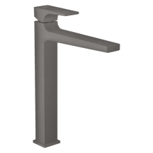 hansgrohe Metropol Einhebel-Waschtischmischer 260 mit Hebelgriff für Aufsatzwaschtische mit Push-Open Ablaufgarnitur, Brushed Black Chrome