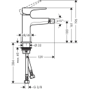 hansgrohe Metropol Einhebel-Bidetmischer mit Hebelgriff...