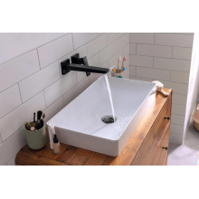 hansgrohe Metropol Einhebel-Waschtischmischer Unterputz für Wandmontage mit Hebelgriff und Auslauf 22,5 cm, Mattschwarz