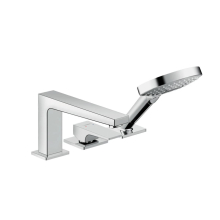 hansgrohe Metropol 3-Loch Einhebel-Wannenrandmischer mit Hebelgriff für Secuflex, Chrom