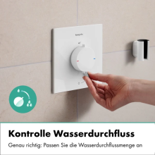 hansgrohe Ecostat Comfort E Thermostat Unterputz für 1 Verbraucher, Mattweiß