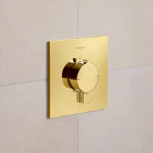hansgrohe Ecostat Comfort E Thermostat Unterputz für 1 Verbraucher, Polished Gold Optic