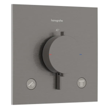 hansgrohe Ecostat Comfort E Thermostat Unterputz für 2 Verbraucher, Brushed Black Chrome