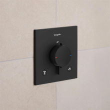 hansgrohe Ecostat Comfort E Thermostat Unterputz für 2 Verbraucher, Mattschwarz
