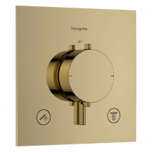 hansgrohe Ecostat Comfort E Thermostat Unterputz für 2 Verbraucher, Polished Gold Optic