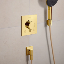 hansgrohe Ecostat Comfort E Thermostat Unterputz für 2 Verbraucher, Polished Gold Optic