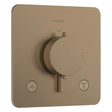 hansgrohe Ecostat Comfort Q Thermostat Unterputz für 2 Verbraucher, Brushed Bronze