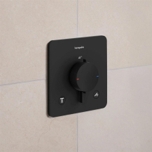 hansgrohe Ecostat Comfort Q Thermostat Unterputz für 2 Verbraucher, Mattschwarz