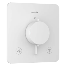 hansgrohe Ecostat Comfort Q Thermostat Unterputz für 2 Verbraucher, Mattweiß