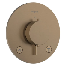 hansgrohe Ecostat Comfort S Thermostat Unterputz für 2 Verbraucher, Brushed Bronze