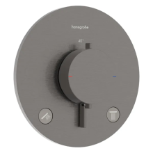 hansgrohe Ecostat Comfort S Thermostat Unterputz für 2 Verbraucher, Brushed Black Chrome