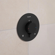hansgrohe Ecostat Comfort S Thermostat Unterputz für 2 Verbraucher, Mattschwarz