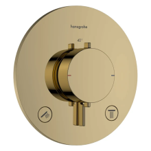 hansgrohe Ecostat Comfort S Thermostat Unterputz für 2 Verbraucher, Polished Gold Optic