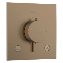 hansgrohe Ecostat Comfort E Thermostat Unterputz für 2 Verbraucher mit integrierter Sicherungskombination nach EN1717, Brushed Bronze