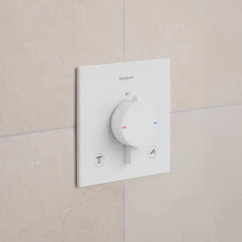 hansgrohe Ecostat Comfort E Thermostat Unterputz für 2 Verbraucher mit integrierter Sicherungskombination nach EN1717, Mattweiß