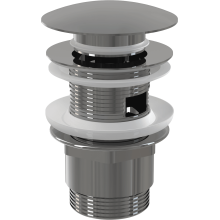 alcadrain Ablaufventil für die Waschbecken CLICK/CLACK 5/4" Ganzmetal mit Überlauf, großer Stopfen