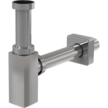 AlcaDrain Design Siphon 1 1/4" kantig, Ganzmetall