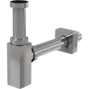 AlcaDrain Design Siphon 1 1/4" kantig, Ganzmetall