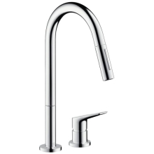 AXOR Citterio M 2-Loch Einhebel-Küchenmischer 220 mit Ausziehbrause, Chrom