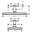 AXOR ShowerSolutions Kopfbrause 460/300 1jet mit...