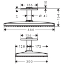 AXOR ShowerSolutions Kopfbrause 460/300 3jet mit...