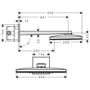 AXOR ShowerSolutions Kopfbrause 460/300 3jet mit...