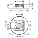 AXOR ShowerSolutions Kopfbrause 300 2jet...