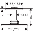 AXOR ShowerSolutions Kopfbrause 250/250 1jet mit...