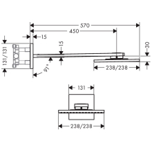AXOR ShowerSolutions Kopfbrause 250/250 2jet mit Brausearm, Chrom