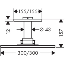AXOR ShowerSolutions Kopfbrause 300/300 1jet mit...