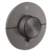 AXOR ShowerSelect ID Thermostat Unterputz rund für 2 Verbraucher, Brushed Black Chrome