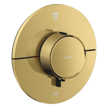 AXOR ShowerSelect ID Thermostat Unterputz rund für 2 Verbraucher, Polished Gold Optic