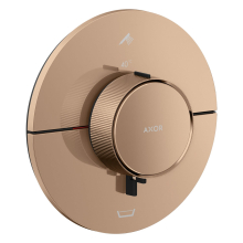 AXOR ShowerSelect ID Thermostat Unterputz rund für 2 Verbraucher mit integrierter Sicherungskombination nach EN1717, Polished Red Gold