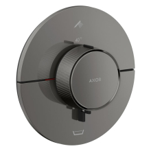 AXOR ShowerSelect ID Thermostat Unterputz rund für 2 Verbraucher mit integrierter Sicherungskombination nach EN1717, Polished Black Chrome