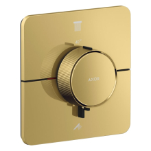 AXOR ShowerSelect ID Thermostat Unterputz softsquare für 2 Verbraucher, Polished Gold Optic
