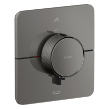 AXOR ShowerSelect ID Thermostat Unterputz softsquare für 2 Verbraucher mit integrierter Sicherungskombination nach EN1717, Polished Black Chrome