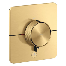 AXOR ShowerSelect ID Thermostat HighFlow Unterputz softsquare für 1 Verbraucher und einen zusätzlichen Abgang, Brushed Gold Optic