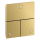 AXOR ShowerSelect ID Ventil Unterputz eckig für 3 Verbraucher, Polished Gold Optic