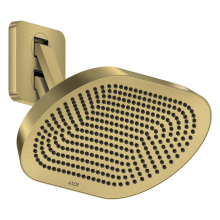 AXOR ShowerSphere Kopfbrause 370/220 2jet EcoSmart mit beweglichem Brausearm, Brushed Brass