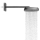 AXOR ShowerSphere Kopfbrause 370/220 1jet mit Brausearm, Brushed Black Chrome