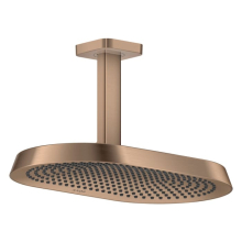 AXOR ShowerSphere Kopfbrause 370/220 2jet EcoSmart mit Deckenanschluss, Brushed Red Gold