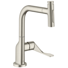 AXOR Citterio Einhebel-Küchenmischer Select 230 2jet mit Ausziehbrause und sBox, Edelstahl Finish