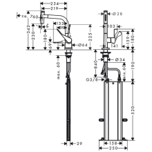 AXOR Citterio Einhebel-Küchenmischer Select 230 2jet mit Ausziehbrause und sBox, Edelstahl Finish