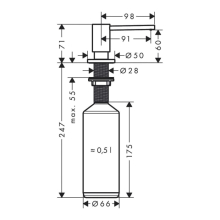 hansgrohe A41 Spülmittel-/ Lotionspender, Chrom