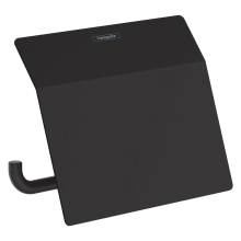 hansgrohe AddStoris Q Toilettenpapierhalter mit Deckel, Mattschwarz