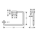 hansgrohe AddStoris Q Handtuchring, Chrom
