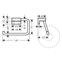 hansgrohe AddStoris Q Toilettenpapierhalter, Mattweiß