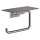 hansgrohe AddStoris Q Toilettenpapierhalter mit Ablage, Brushed Black Chrome